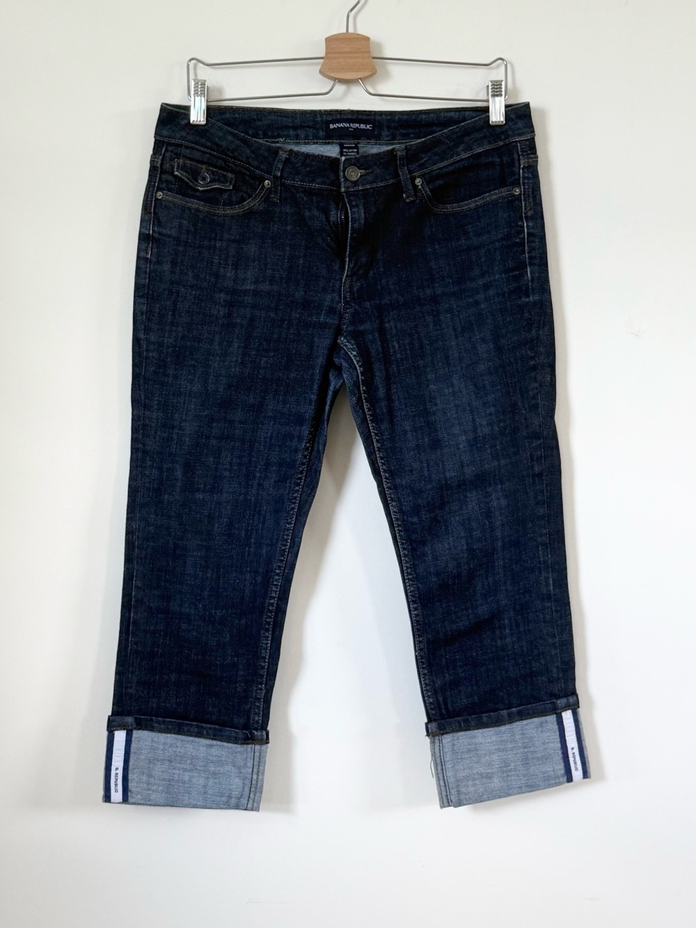 Timeless Classic Banana Republic Casual Dark Indigo Cropped Jeans